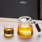 600ml (20.3oz) Borosilicate Glass Teapot with 120ml (4.1oz) Teacups - Clear Loose Leaf & Flower Tea Set