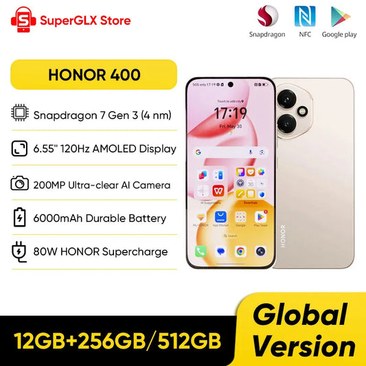 5G Smartphone 6.55-inch (16.6 cm) 120Hz AMOLED Display, Snapdragon 7 Gen 3, 200MP Camera, 6000mAh Battery with 80W Fast Charge, NFC