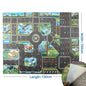 Kids Waterproof Playmat 39.4 x 51.2 in (100 x 130 cm) – Portable Foldable Road Map Play Rug with Farm, Animal & Dinosaur Design, Non-Toxic Toddler Activity Mat