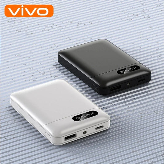 10000mAh 120W Portable Power Bank with LED Display – Fast Wireless & USB-C Charging for Smartphones