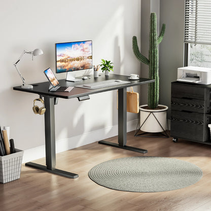 JHK Electric Standing Desk - 40"/48"/55" Sizes, 28.35"-46.46" Height, 3 Memory Presets, 154 lbs, Anti-Collision, EPA/CARB, Oak/Black/White/Rust