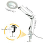 72-LED 4.2-Inch (106 mm) 8X/10X USB Illuminated Magnifying Lamp — 3-Color LED, Adjustable Swing Arm Clamp for Soldering, Repair & Beauty