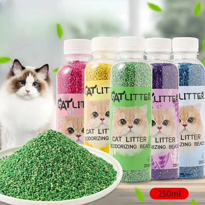 Cat Litter Deodorizer Beads Bottle - Odor Eliminator & Litter Box Freshener