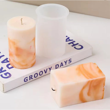 3D Geometric Silicone Cylinder Candle & Soap Mold for DIY Aromatherapy Home Decor