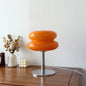 Macaron Glass Table Lamp Trichromatic Dimmable LED Night Light for Bedroom & Living Room