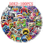 50/100PCS Cartoon Hand Drawn Controller Game Console Graffiti Waterproof Decor Sticker DIY for Laptop Stationery Notebook