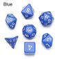 7-Piece Black Polyhedral Dice Set for D&D TRPG Tabletop RPG, Board & Card Games