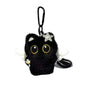 Plush Black Cat Keychain 10cm (3.9 in) Kawaii Bag Charm Cute Stuffed Cat Keyring Gift