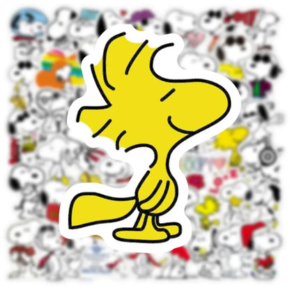 50Pcs Cartoon SnoopyDog Stickers for Kids Laptop Skateboard Graffiti Skateboard Laptop Water Bottle Motorcycle Sticker Toy Decal