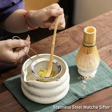 4/5/7pcs Matcha Set Ceramic Tea Bowl Traditional Japanese Tea Making Tools matcha- tea set tea- whisk bamboo matchas brush set