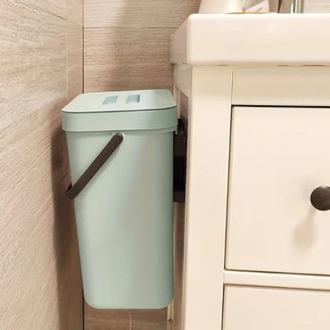 Space-Saving Quiet-Close Trash Can - 3/5L, Eco-Friendly Sealed Bin For Kitchen & Office, No Electricity Needed