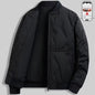 Men's Autumn Winter Baseball Collar Bomber Jacket – Casual Flight Jacket, Polyester Lined