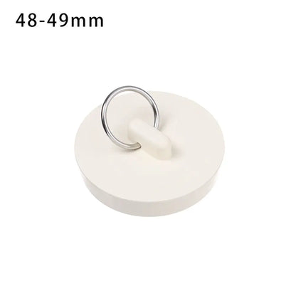 Universal Rubber Sink & Bathtub Drain Stopper Plug — Leakproof Floor Drain Strainer, White