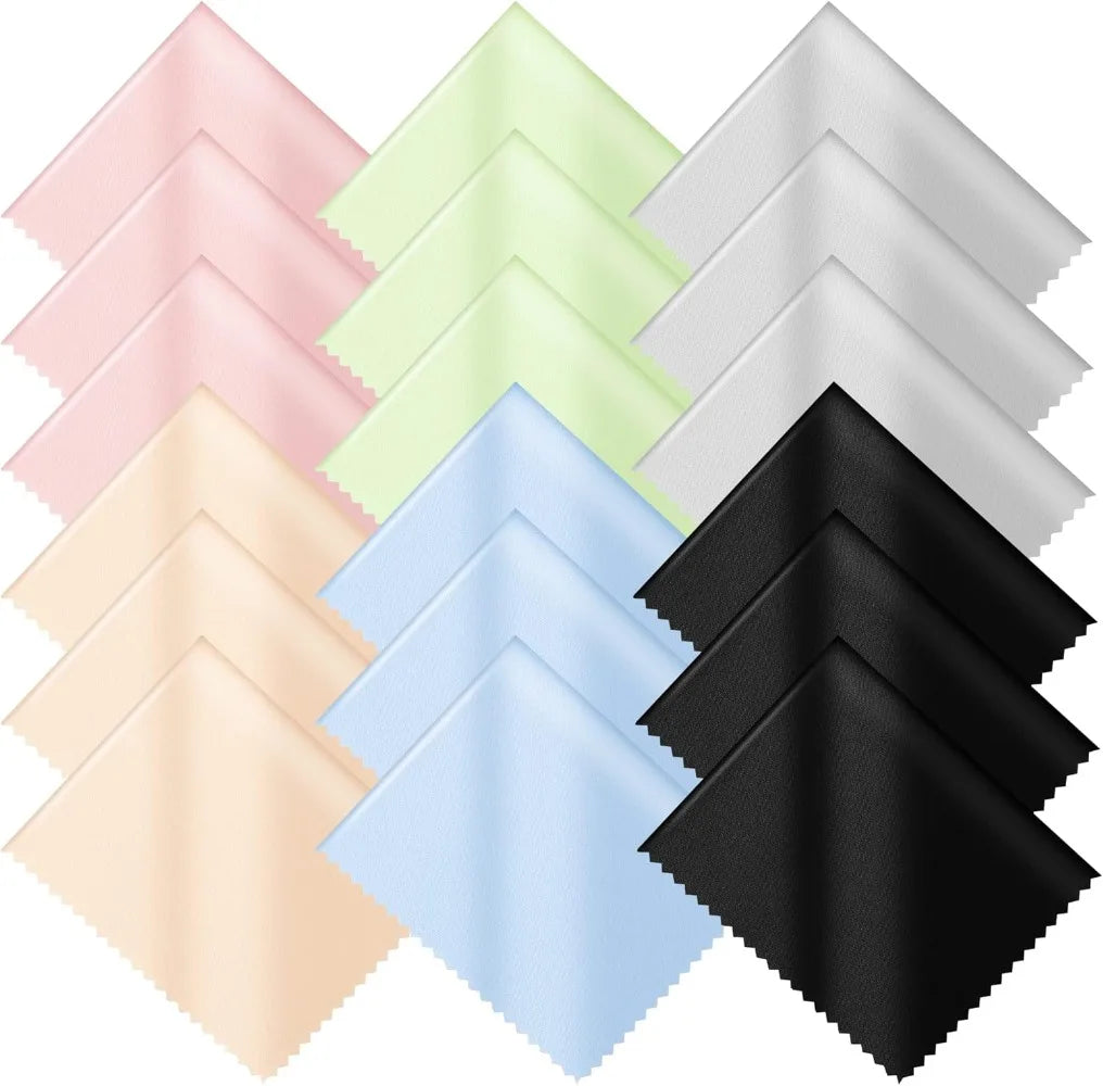 18-Pack Microfiber Cleaning Cloths, 6 x 7 Inches, Multicolor
