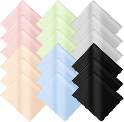 18-Pack Microfiber Cleaning Cloths, 6 x 7 Inches, Multicolor