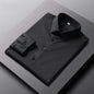 Men's Smart Casual Long Sleeve Button-Down Shirt, Knit Broadcloth Solid