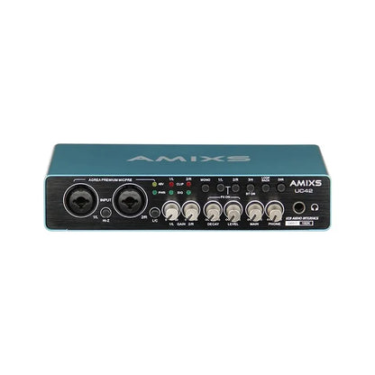 USB Audio Interface External Sound Card for PC Recording, Streaming, Podcasting and Video