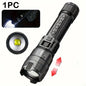 2000LM Tactical LED Flashlight with LCD Battery Display — USB-C Rechargeable Zoom Torch, IP67 Waterproof Power Bank for Camping & Emergency