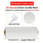 100 m (328 ft) Cotton Candle Wick Roll – Eco-Friendly Square Braided Wicks for DIY Candle Making & Handmade Candles