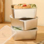 Stainless Steel Crisper Fresh-keep Food Container Rectangle Picnic Bento Tray Refrigerator Freezer Storage Box Restaurant Plate
