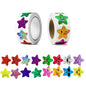 500/1000pcs Colorful Star Adhesive Holographic Star Stickers Zoo Farm Scrapbook Sticker Roll Labels  For Kids DIY Gift Toys