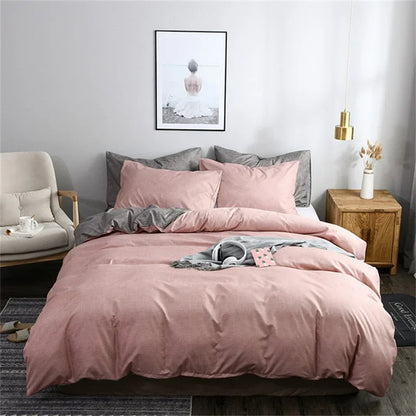 Microfiber Duvet Cover Set – Solid Color 2/3‑Piece Bedding with Pillowcases (Twin/Full/Queen/King/EU)