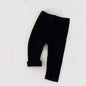 0-3T Baby Striped Cotton Stretch Leggings – Elastic Waist Toddler Skinny Pants