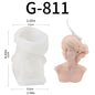 Silicone Mold for DIY Blindfolded Girl Sleeping Beauty Figurine Candle & Plaster Mold 10 x 8 x 8 cm (3.94 x 3.15 x 3.15 in)