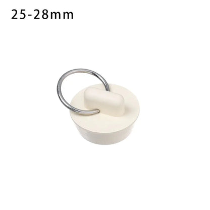 Universal Rubber Sink & Bathtub Drain Stopper Plug — Leakproof Floor Drain Strainer, White