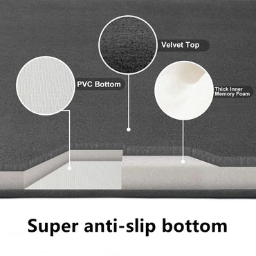 Absorbent Non-Slip Coral Velvet Bath Mat – Soft Bathroom Floor Rug & Door Mat