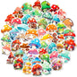 10/30/50/100pcs Kawaii Mushroom Aesthetic Stickers Graffiti Decals Laptop Scrapbook Phone Suitcase Decoration Sticker Kids Toy