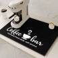 VIKAMA Coffee Machine Absorbent Mat Water and Oil Absorbent Kitchen Dish Drainer Quick-Drying Absorbent Mat Dish Mat Home Decor