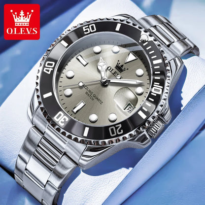 OLEVS 5885 Men’s Quartz Watch with Stainless Steel Bracelet