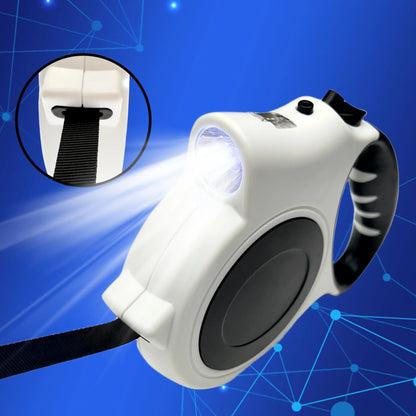 Illuminated Retractable Dog Leash 16 ft (5 m) – Adjustable LED Walking Leash for Medium & Large Dogs