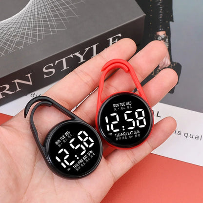 LED Hanging Digital Pocket Watch with Night Light Touch Control Pendant Clock