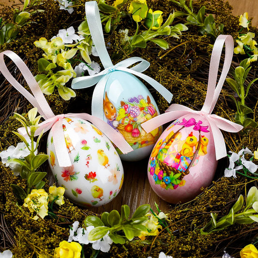 3 Pcs Easter Eggs Bunny Easter Decoration Basket 7 Cm Foam Eggs Home Decor Festoons Hen Party Room Deco Easter Decoration 2024