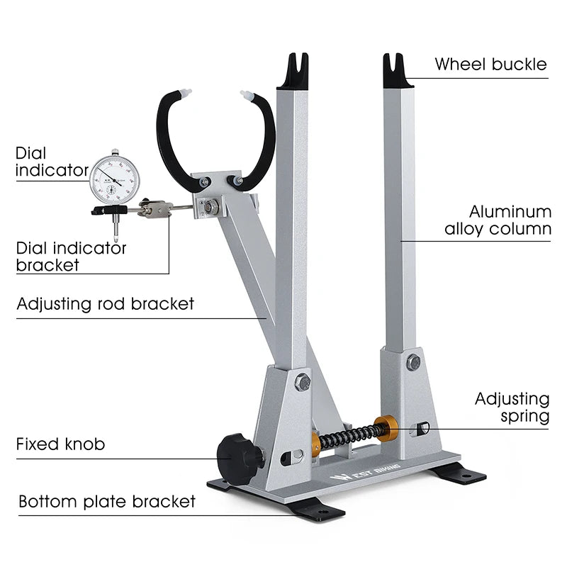 WEST BIKING Bicycle Wheel Truing Stand with Dial Indicator