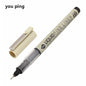 Big Capacity Waterproof Brush Pen Marker - Pigment Ink for Sketching, Comics & Calligraphy - Single