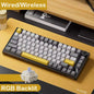 75% Hot-Swap Mechanical Gaming Keyboard, 82-Key Compact Layout, Hot-Swappable Switches, Tri-Mode 2.4GHz/Bluetooth/USB-C, RGB Backlight