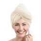 Absorbent Hair Towel Wrap – Quick-Dry Textured Cap for Women