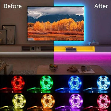 Bluetooth RGB LED Strip Lights SMD5050 USB 5V Smart LED Tape – App & Remote Control, Flexible TV Backlight & Room Decor (1–15 m / 3.3–49.2 ft)