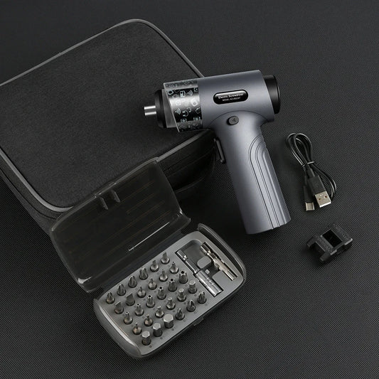 35 in 1 Electric Screwdriver Gun Type Cordless Rechargeable Power Tool Kit with Bits Set for Home DIY Repair Works Portable Bits