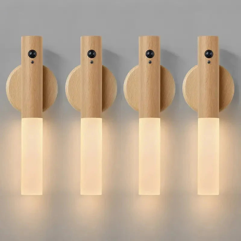 Smart Motion Sensor Night Light – Rechargeable LED Wall Lamp