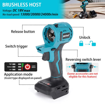 18V Brushless Cordless Multi-Purpose DIY Power Tool Combo - Compatible with 18V Batteries