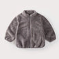 Toddler & Kids Plush Winter Coat – Warm Corduroy Turtleneck Zipper Jacket, Unisex (Ages 1-6 Years)