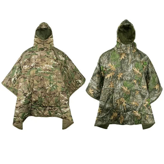 Wearable Sleeping Bag Poncho - Polyester Pongee, Cotton Fill, 0°C to -10°C, 800g, Suits Up to 180cm