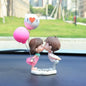 Couple Cute Ornaments for Car, Car Decoration Cute Cartoon Couples Action, Cartoon Car Dashboard Decorations, Cute Lovely Kiss C