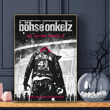 B-Bohse O-Onkelz Rock Poster HD Sticky Wall Art Printing Waterproof Home Living Bed Room Bar Aesthetic Decor
