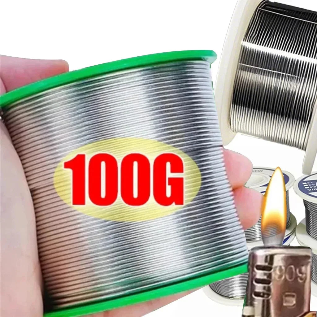 Rosin Core Tin Solder Wire 0.8mm & 1.0mm 20g/50g/100g (0.71-3.53 oz) No-Clean Flux 2%