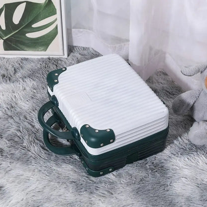 14-Inch Mini Travel Makeup Case — Hard Shell Cosmetic Organizer with Password Lock